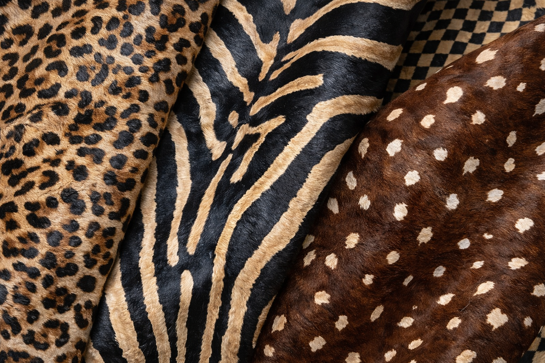 Stenciled Cowhides