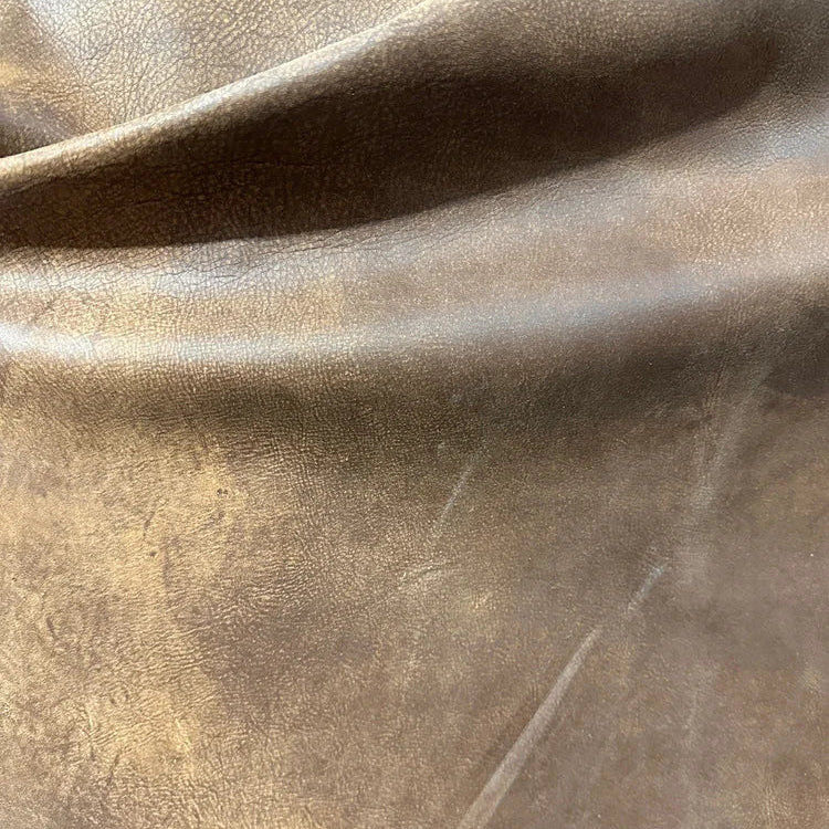 Close-up of brown leather texture