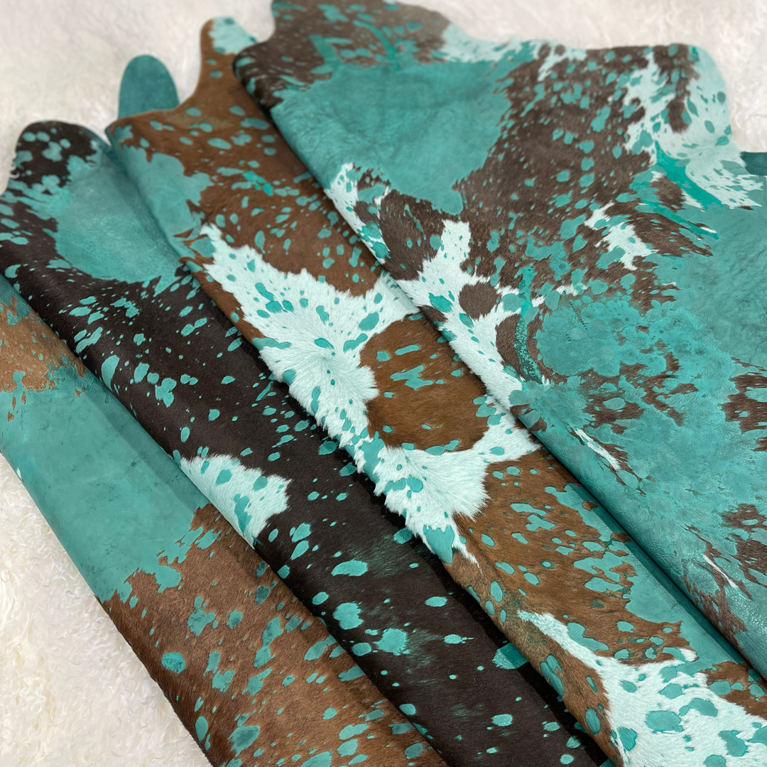 AW Splash Turquoise Calf Skins