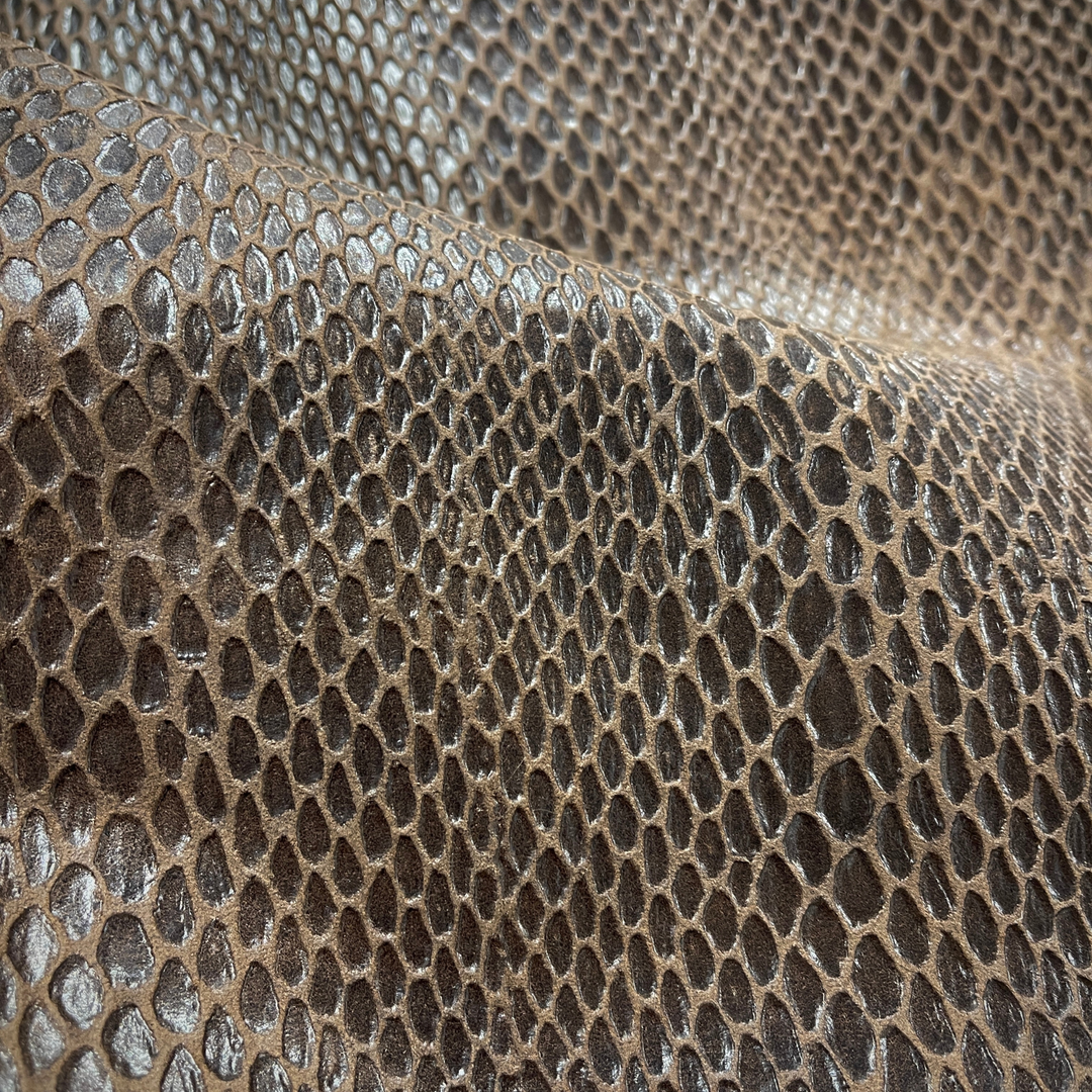 Suede Embossed Cobra Rust