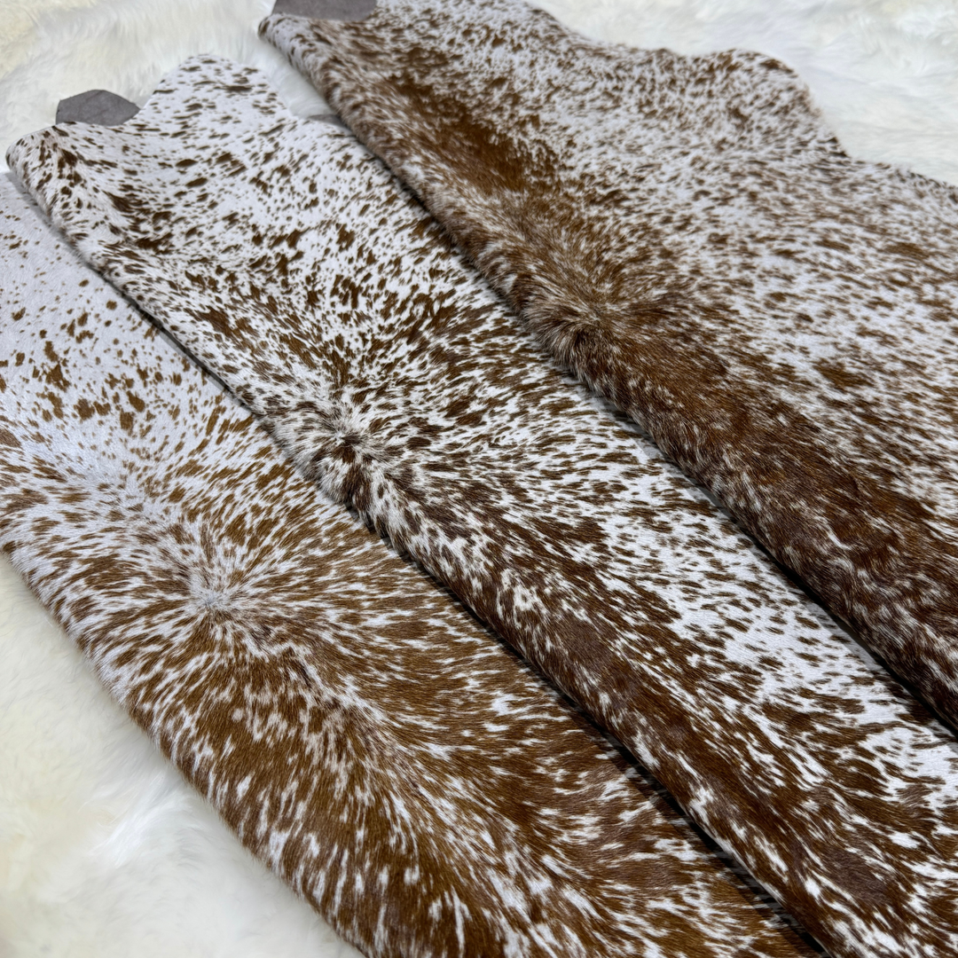 Printed Salt and Pepper Calf Skin